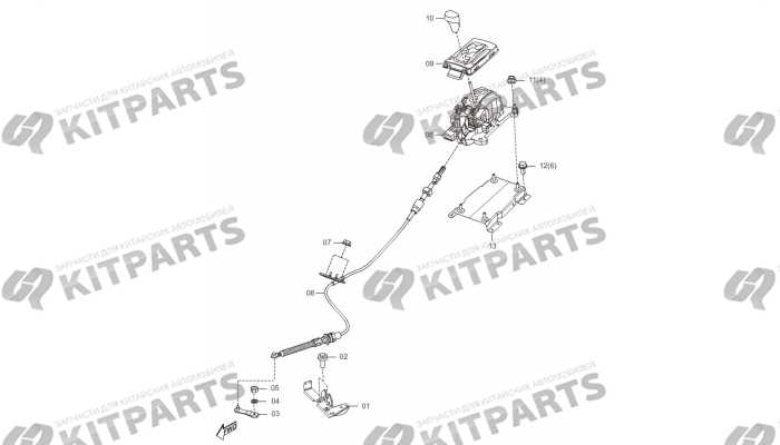 Рычаг переключения передач (АКПП) FAW Besturn X80F (Рестайлинг)